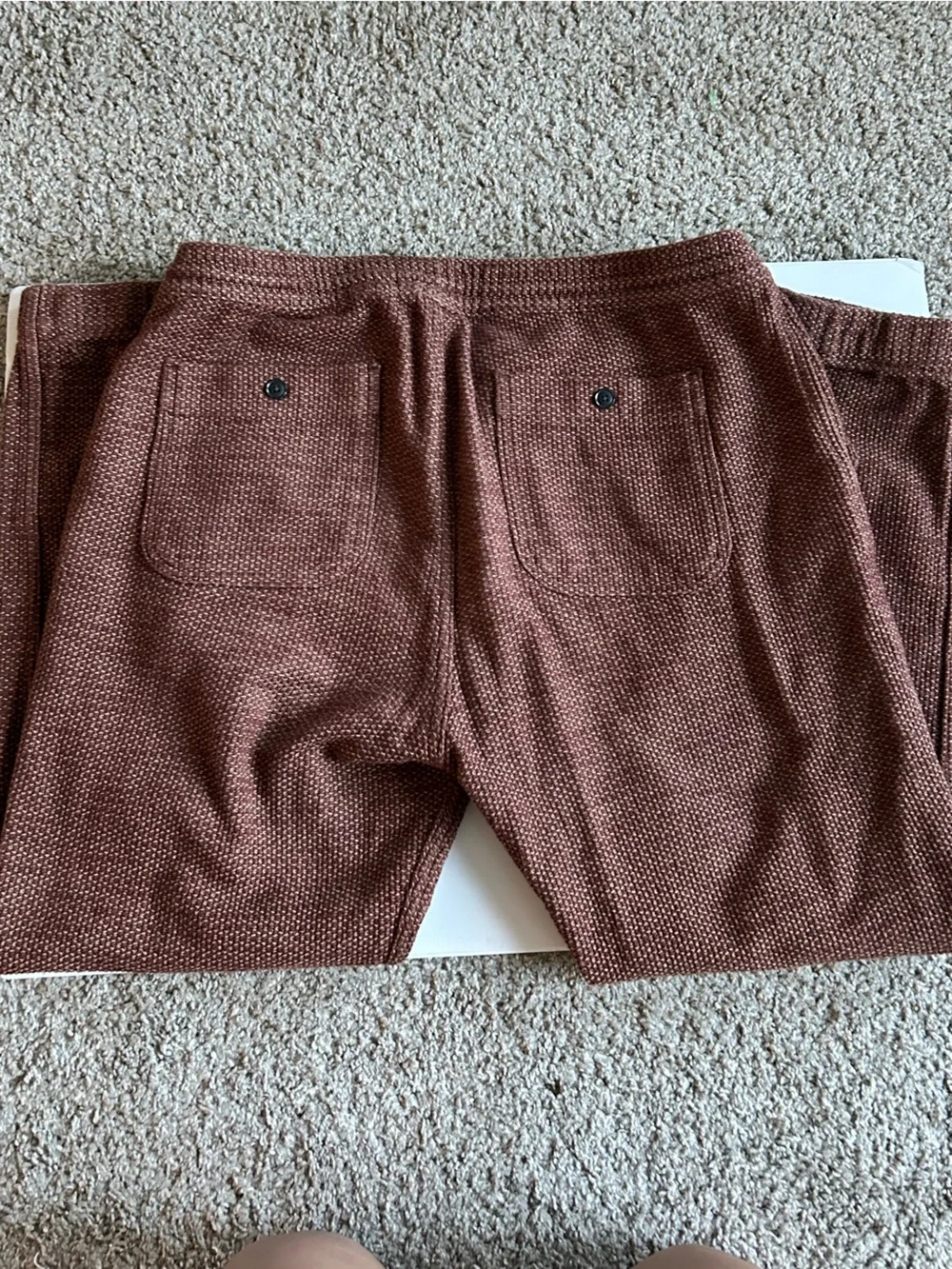 Taylor Stitch Men's Knit Drawstring Joggers in Brown